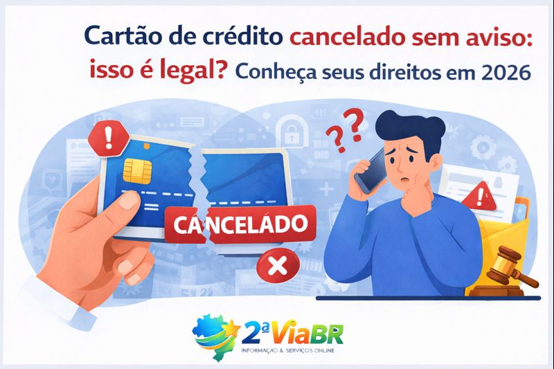 Cartão de crédito cancelado sem aviso: isso é legal? Conheça seus direitos em 2026