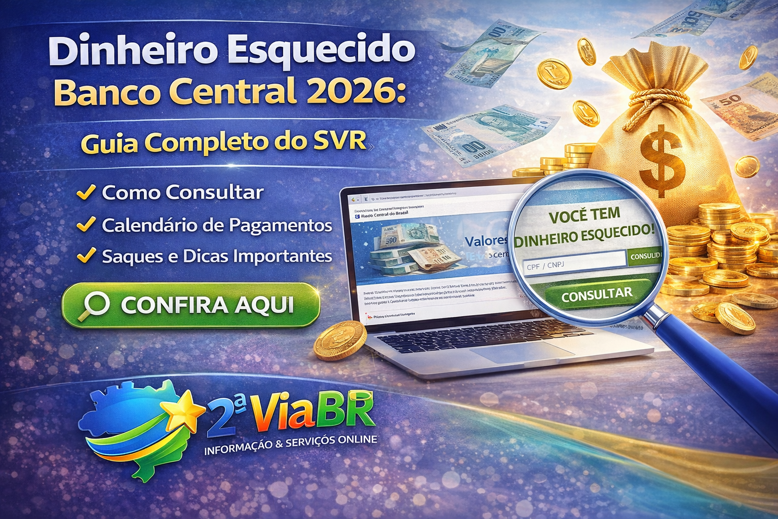 Dinheiro Esquecido Banco Central 2026: Guia Completo do SVR