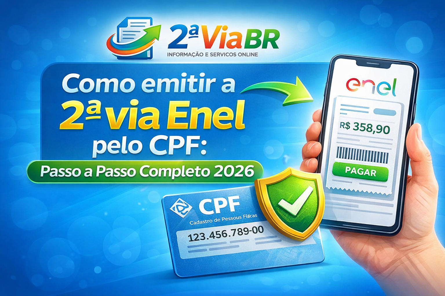 2 via - Como emitir a 2ª via Enel pelo CPF: Passo a Passo Completo 2026