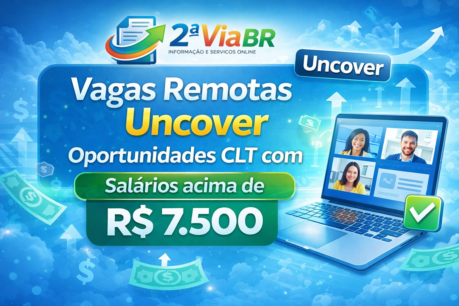 Profissional a trabalhar em regime home office com excelente remuneração nas vagas remotas Uncover.