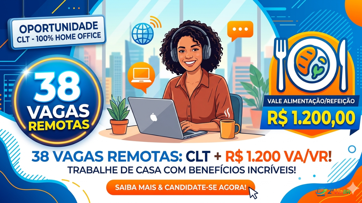 Vagas Remotas: Empresa abre Seleção com Vale de R$ 1.200