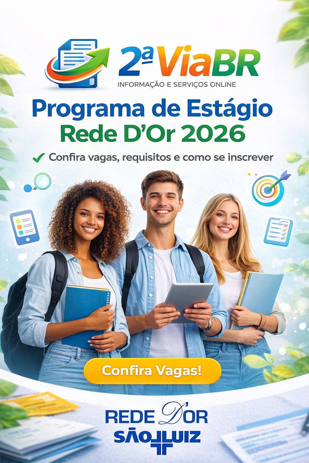 Programa de Estágio Rede D’Or 2026: Confira vagas, requisitos e como se inscrever