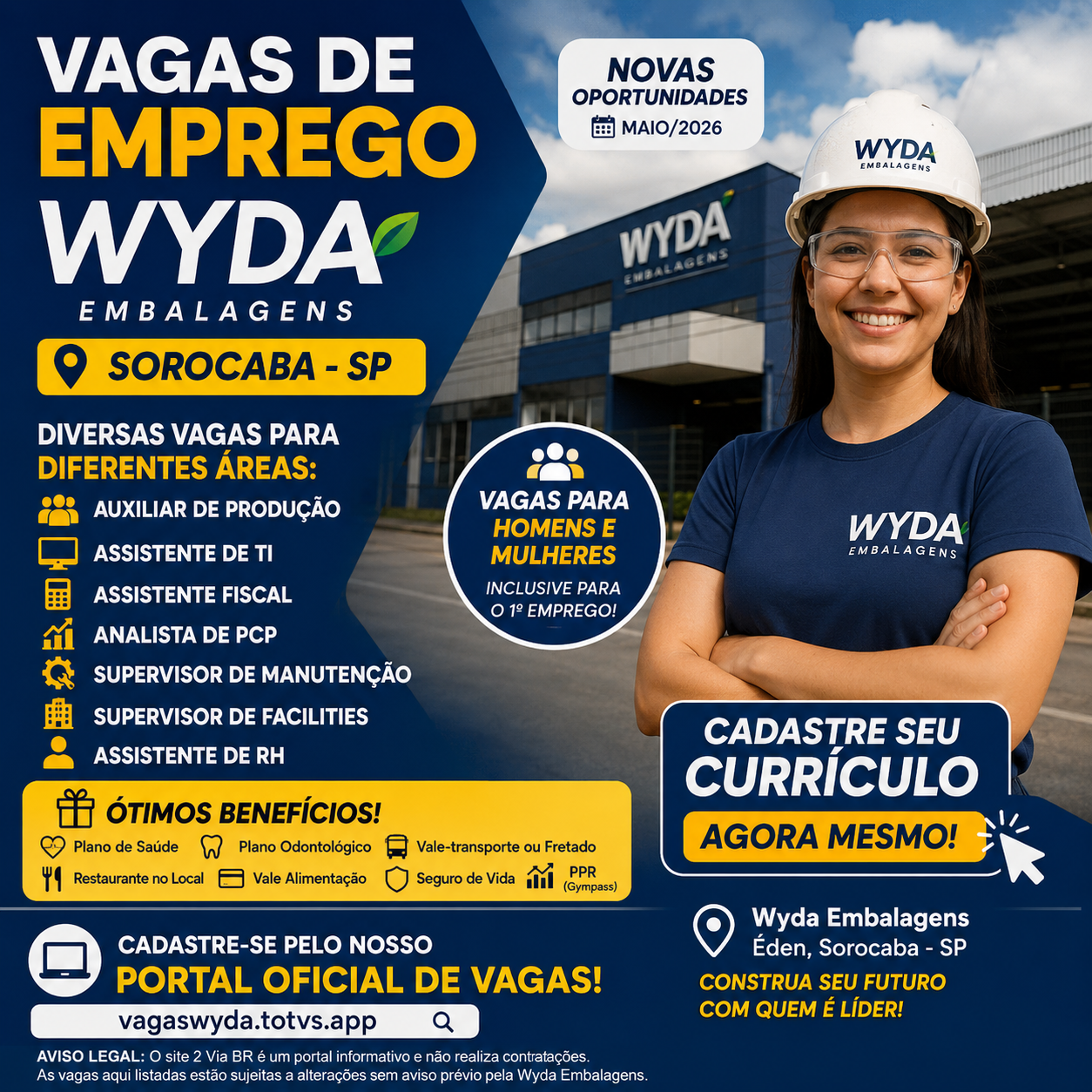 Vagas de emprego Wyda Embalagens Sorocaba: Veja como cadastrar seu currículo em maio