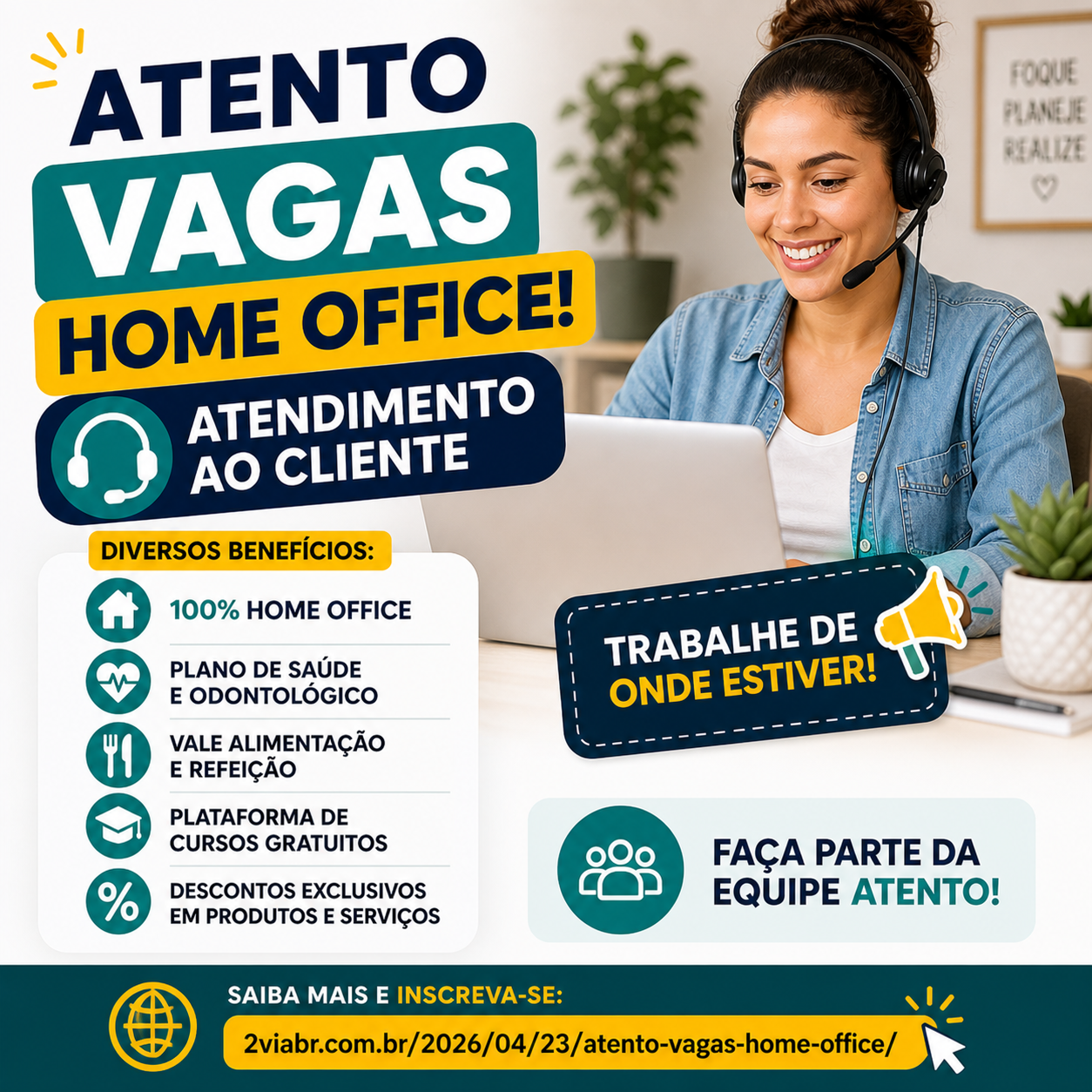 Vagas Home Office na Atento: Suporte ao Cliente com Contratação Imediata