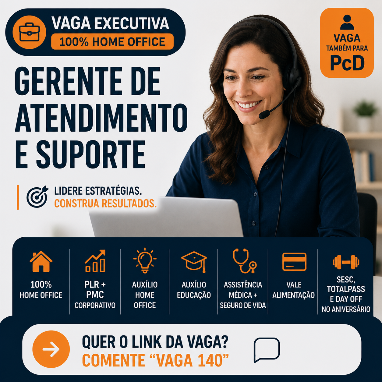 Vaga Home Office de Gerente de Atendimento ao Cliente e Suporte: Liderança Estratégica em Regime Remoto