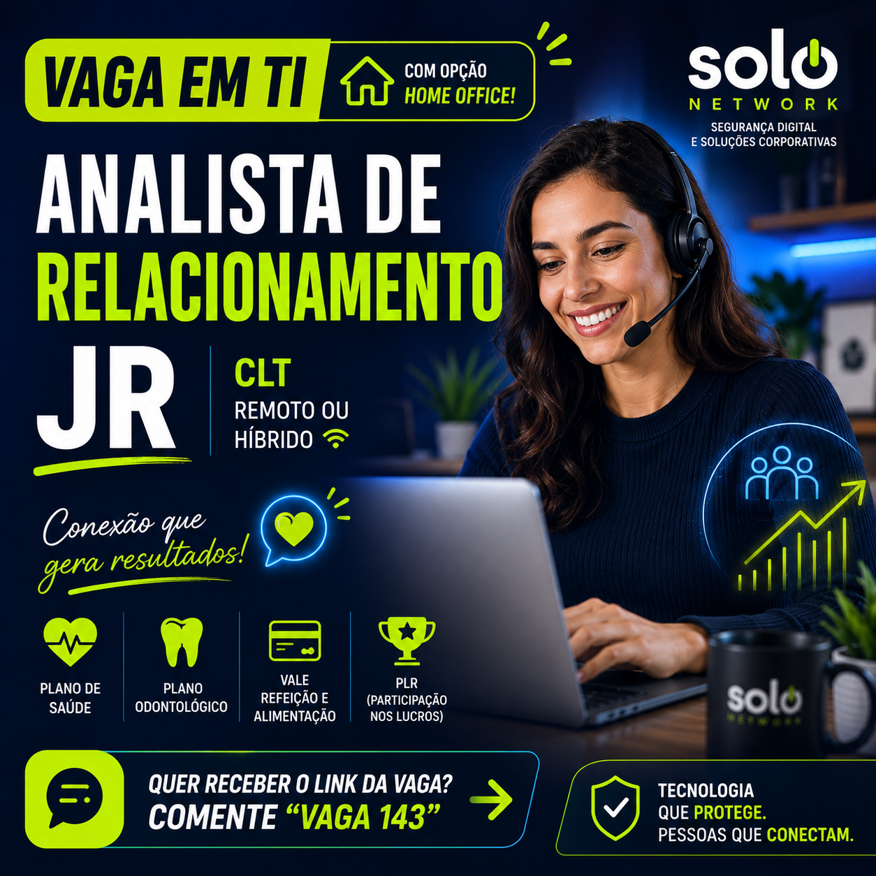 Vaga de Analista de Relacionamento JR na Solo Network