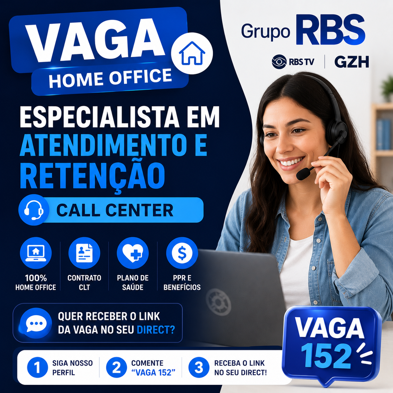 Vaga Home Office: Especialista em Atendimento e Retenção Call Center 100% Remoto