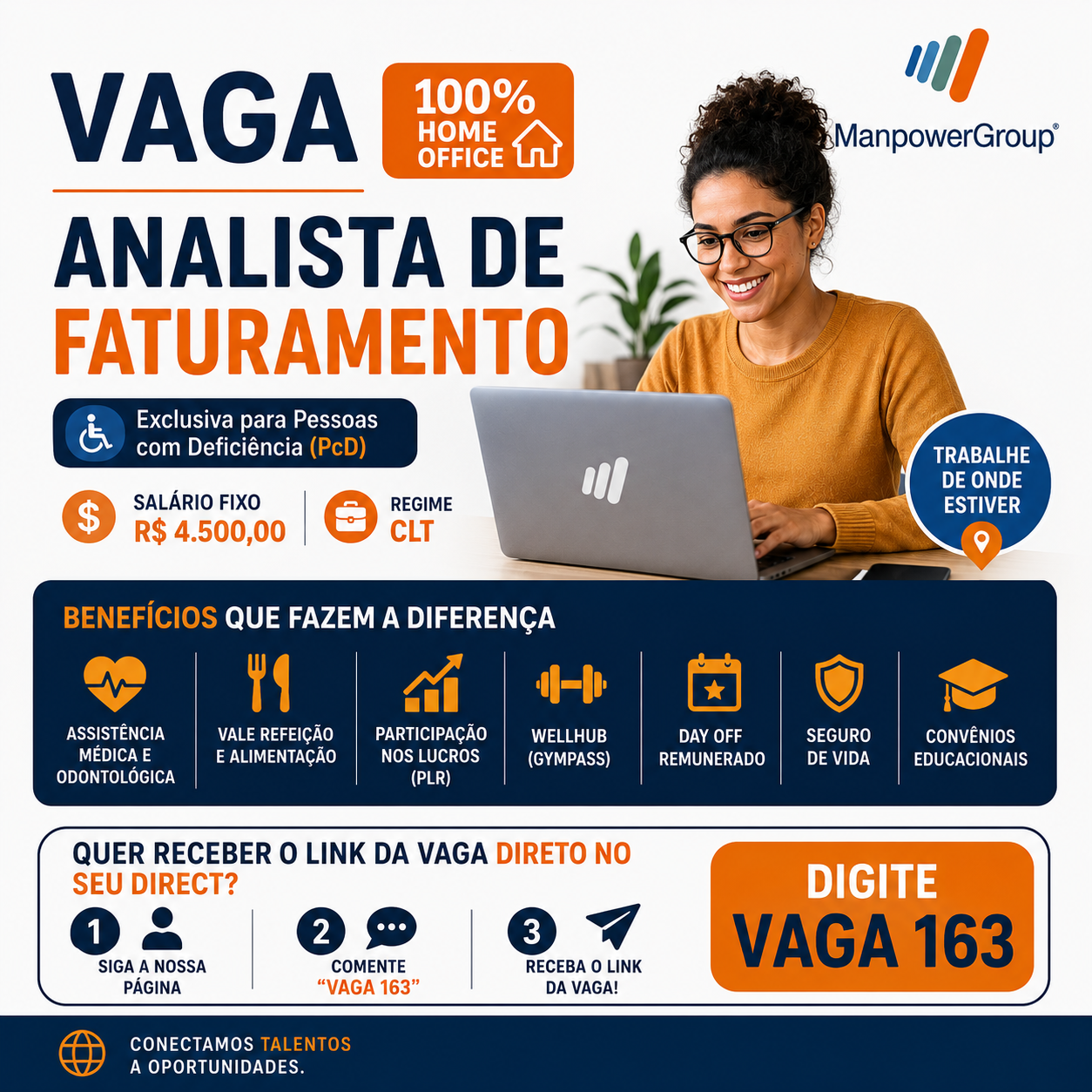 Vaga Home Office: Analista de Faturamento na ManpowerGroup 