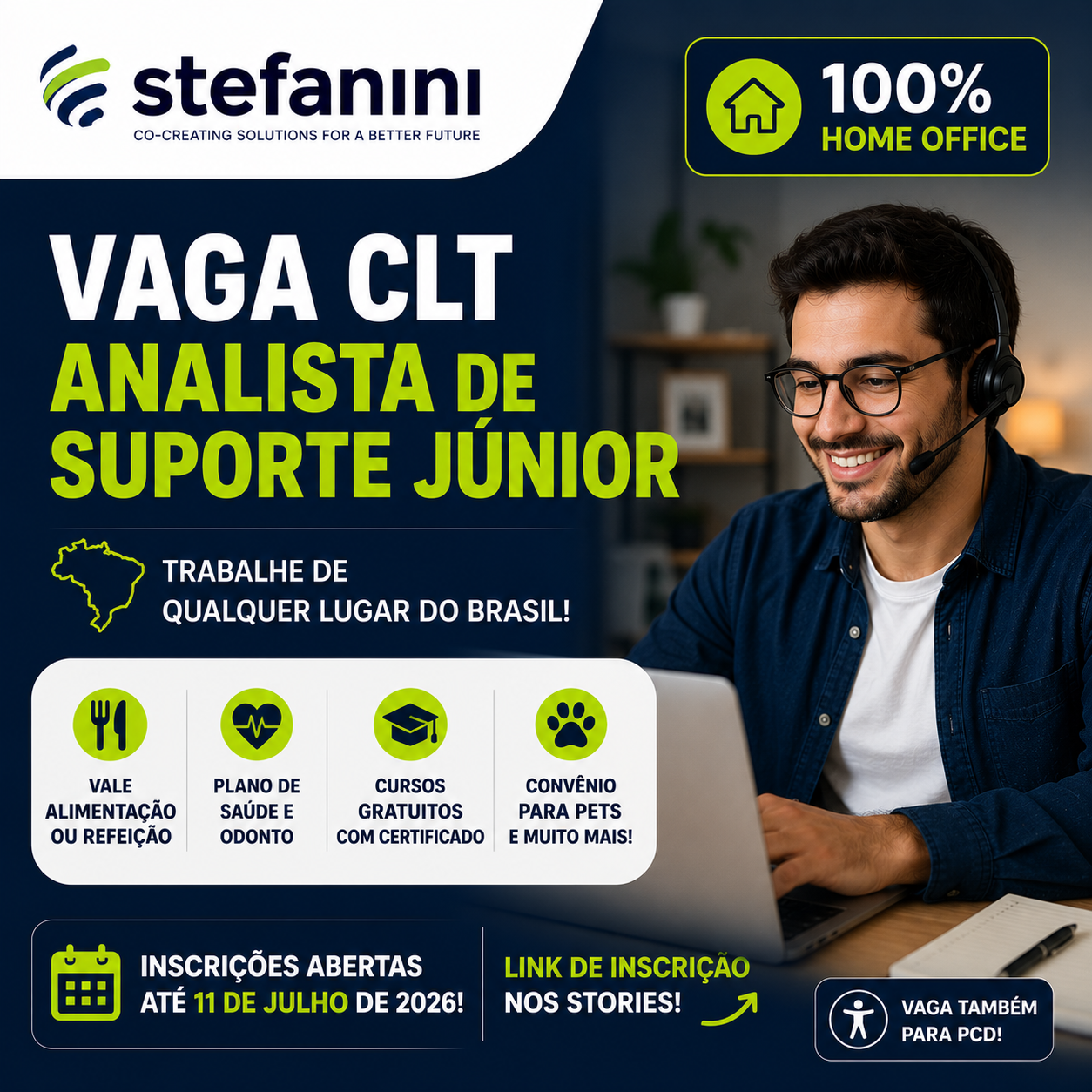 Vaga de Atendimento Home Office na Stefanini: Inscrições Abertas para Analista de Suporte Júnior