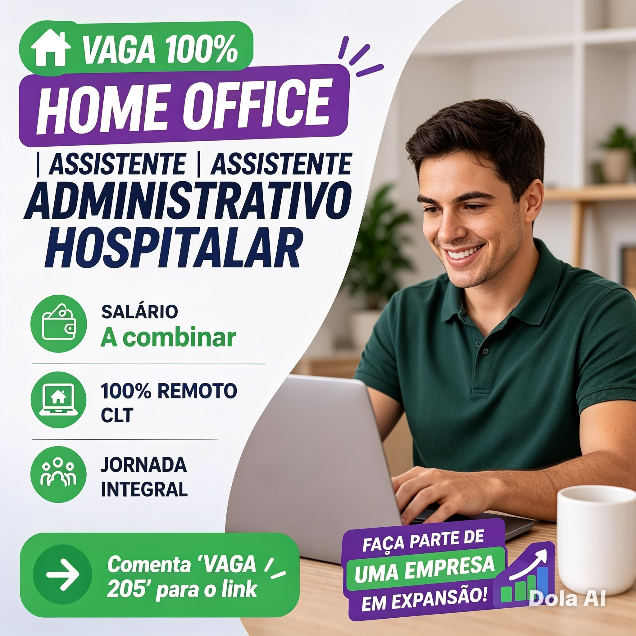 Vaga Home Office: Assistente Administrativo no Grupo SRM via InfoJobs